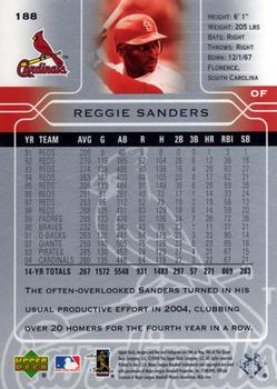 2005 Upper Deck #188 Reggie Sanders Back