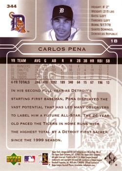 2005 Upper Deck #344 Carlos Pena Back