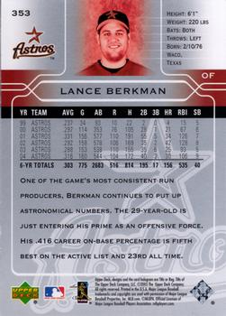 2005 Upper Deck #353 Lance Berkman Back