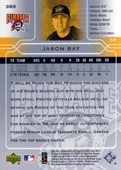 2005 Upper Deck #389 Jason Bay Back