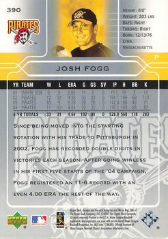 2005 Upper Deck #390 Josh Fogg Back