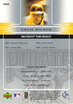 2005 Upper Deck #492 Craig Wilson Back