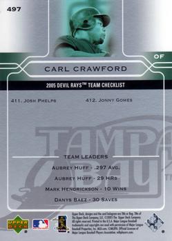 2005 Upper Deck #497 Carl Crawford Back