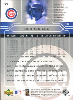 2005 Upper Deck #37 Derrek Lee Back