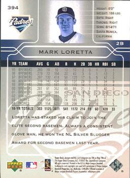 2005 Upper Deck #394 Mark Loretta Back