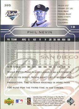 2005 Upper Deck #395 Phil Nevin Back