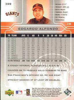2005 Upper Deck #399 Edgardo Alfonzo Back