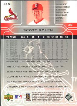 2005 Upper Deck #410 Scott Rolen Back