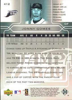 2005 Upper Deck #412 Jonny Gomes Back