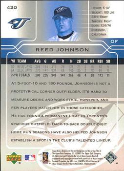 2005 Upper Deck #420 Reed Johnson Back