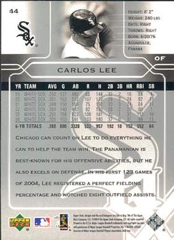 2005 Upper Deck #44 Carlos Lee Back
