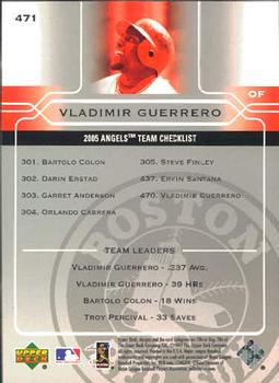 2005 Upper Deck #471 Vladimir Guerrero Back