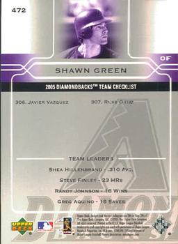 2005 Upper Deck #472 Shawn Green Back