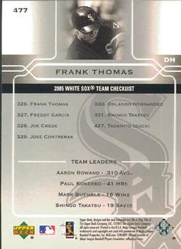 2005 Upper Deck #477 Frank Thomas Back