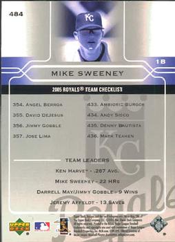 2005 Upper Deck #484 Mike Sweeney Back