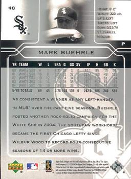 2005 Upper Deck #48 Mark Buehrle Back