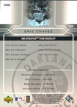 2005 Upper Deck #490 Eric Chavez Back