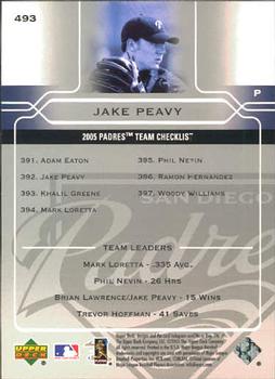 2005 Upper Deck #493 Jake Peavy Back