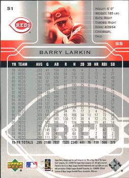 2005 Upper Deck #51 Barry Larkin Back