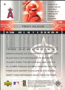 2005 Upper Deck #6 Troy Glaus Back