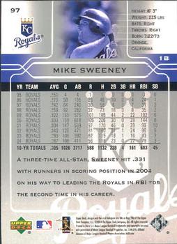 2005 Upper Deck #97 Mike Sweeney Back