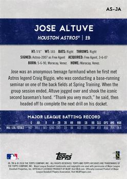 2018 Topps Archives Snapshots #AS-JA Jose Altuve Back