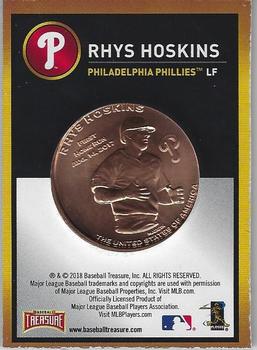 2018 Baseball Treasure #NNO Rhys Hoskins Back