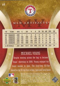 2005 Upper Deck Artifacts #68 Michael Young Back