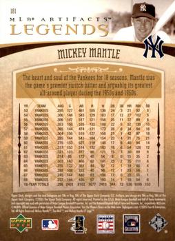 2005 Upper Deck Artifacts #181 Mickey Mantle Back