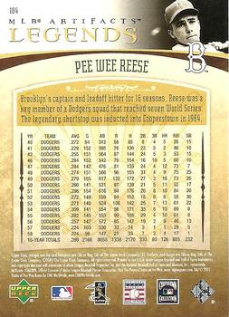 2005 Upper Deck Artifacts #184 Pee Wee Reese Back