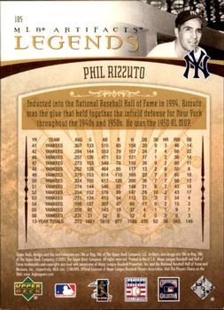 2005 Upper Deck Artifacts #185 Phil Rizzuto Back