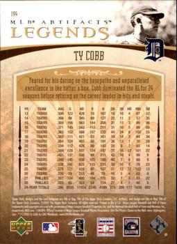2005 Upper Deck Artifacts #194 Ty Cobb Back