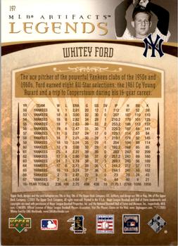 2005 Upper Deck Artifacts #197 Whitey Ford Back