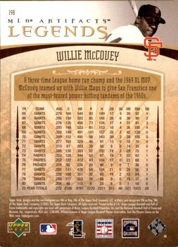 2005 Upper Deck Artifacts #198 Willie McCovey Back