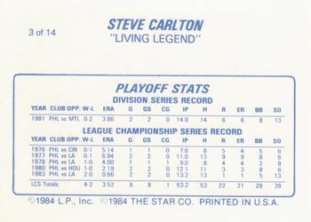 1987 Star Steve Carlton - Glossy #3 Steve Carlton Back