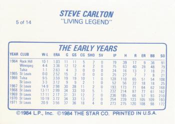 1987 Star Steve Carlton - Glossy #5 Steve Carlton Back