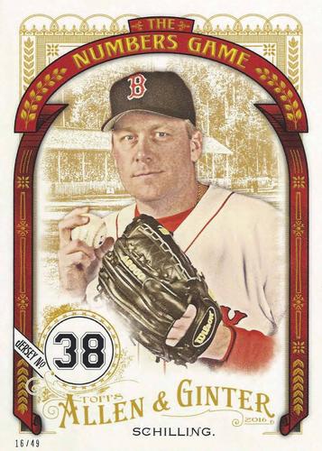 2016 Topps Allen & Ginter The Numbers Game 5x7 #NG-45 Curt Schilling Front