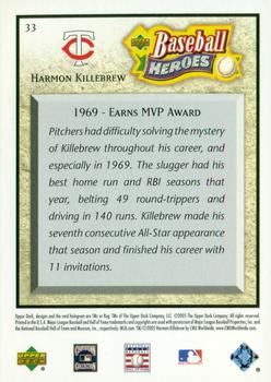 2005 Upper Deck Baseball Heroes #33 Harmon Killebrew Back