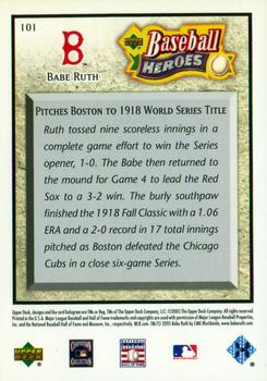 2005 Upper Deck Baseball Heroes #101 Babe Ruth Back