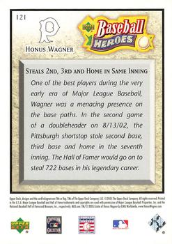 2005 Upper Deck Baseball Heroes #121 Honus Wagner Back