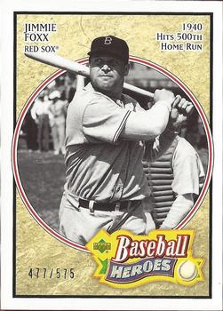 2005 Upper Deck Baseball Heroes #134 Jimmie Foxx Front