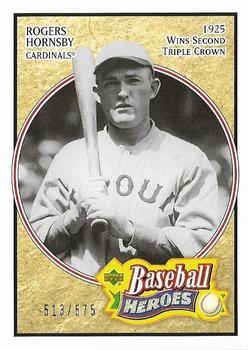2005 Upper Deck Baseball Heroes #172 Rogers Hornsby Front