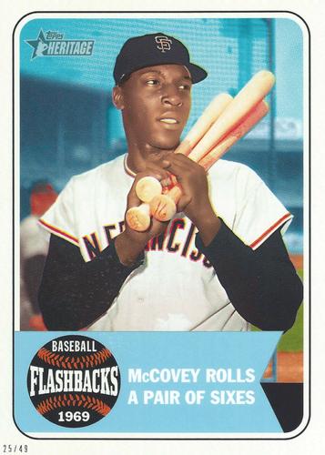 2018 Topps Heritage Baseball Flashbacks 5x7 #BF-WM Willie McCovey Front