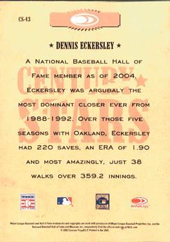 2005 Donruss Throwback Threads - Century Stars #CS-43 Dennis Eckersley Back