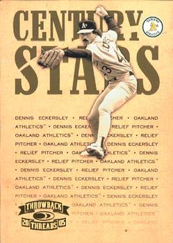 2005 Donruss Throwback Threads - Century Stars #CS-43 Dennis Eckersley Front