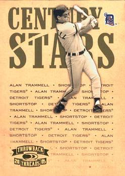 2005 Donruss Throwback Threads - Century Stars #CS-49 Alan Trammell Front