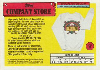 1990 Topps - Topps Company Store #NNO Style B Sweatshirt Offer Front