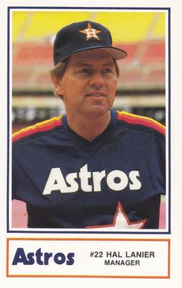1986 Kool-Aid Houston Astros #6 Hal Lanier Front