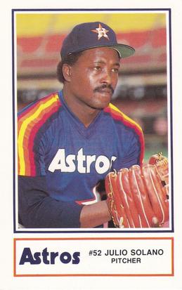 1986 Kool-Aid Houston Astros #16 Julio Solano Front
