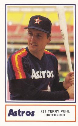 1986 Kool-Aid Houston Astros #21 Terry Puhl Front